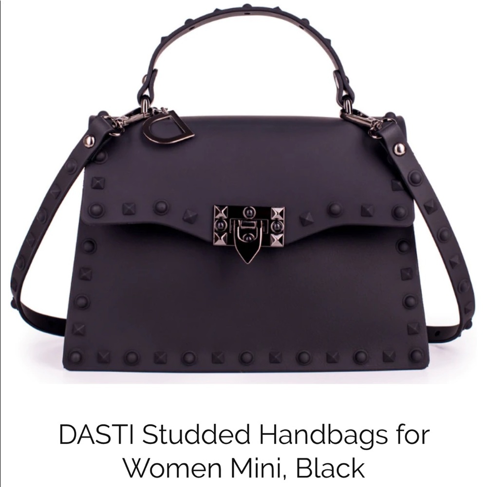 Dasti mini black studded bag